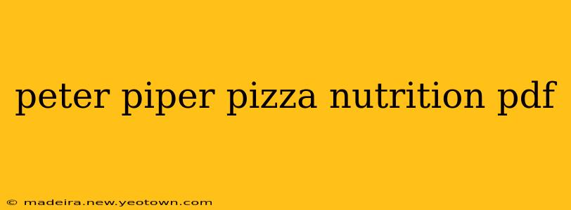 peter piper pizza nutrition pdf