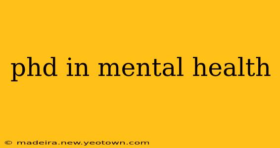 phd in mental health