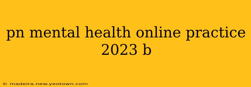pn mental health online practice 2023 b