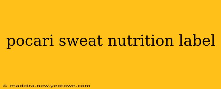 pocari sweat nutrition label