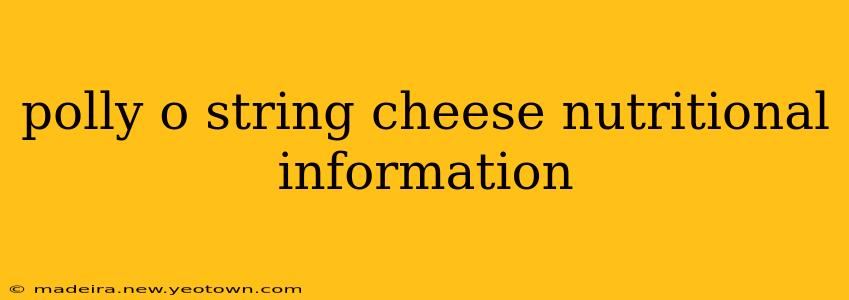 polly o string cheese nutritional information