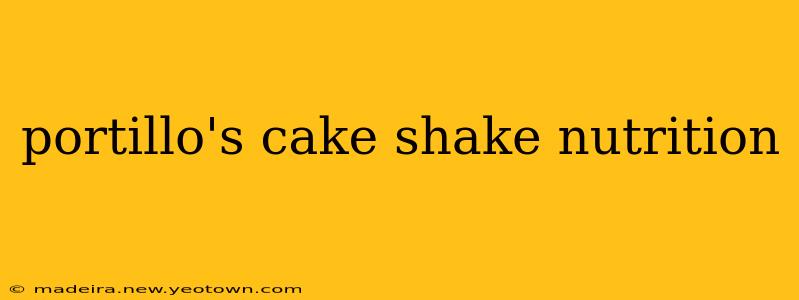 portillo's cake shake nutrition