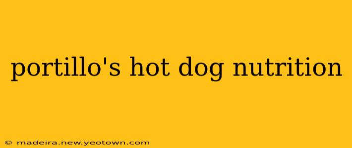 portillo's hot dog nutrition