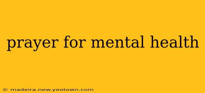 prayer for mental health