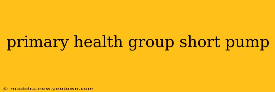 primary health group short pump