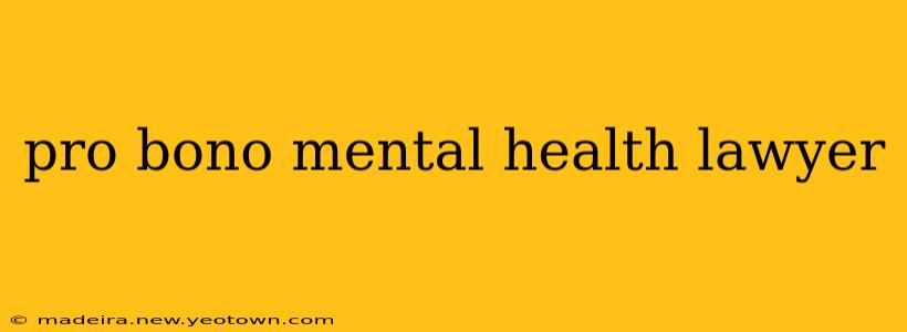 pro bono mental health lawyer