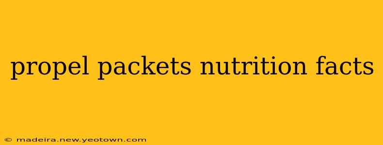 propel packets nutrition facts