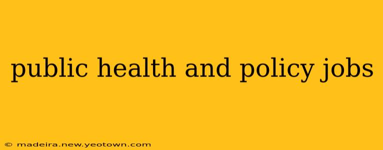 public health and policy jobs