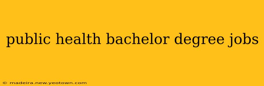 public health bachelor degree jobs