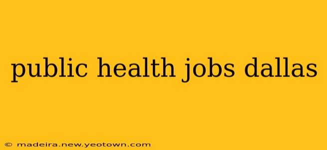 public health jobs dallas