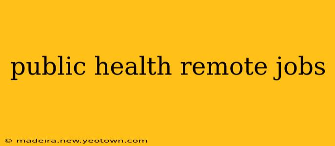public health remote jobs