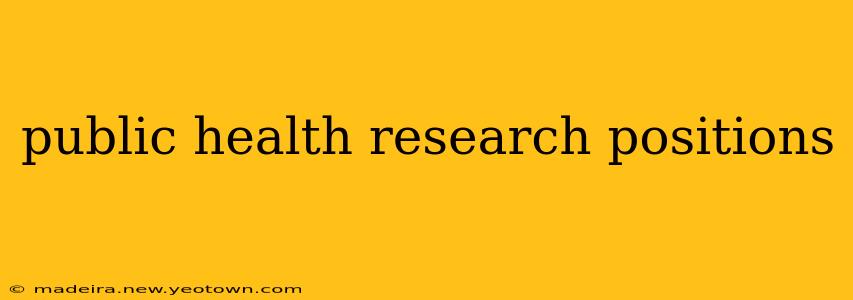 public health research positions