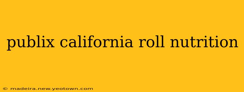 publix california roll nutrition