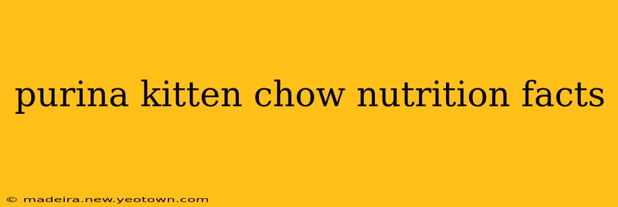 purina kitten chow nutrition facts