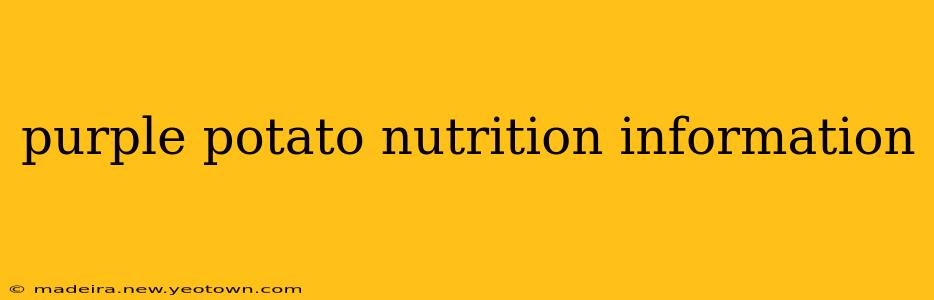 purple potato nutrition information