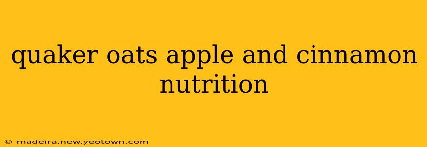 quaker oats apple and cinnamon nutrition