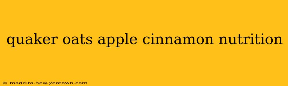 quaker oats apple cinnamon nutrition
