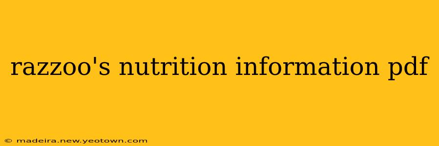 razzoo's nutrition information pdf