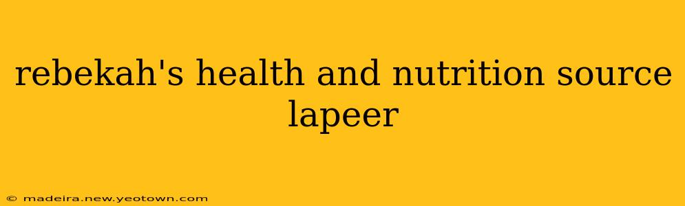 rebekah's health and nutrition source lapeer