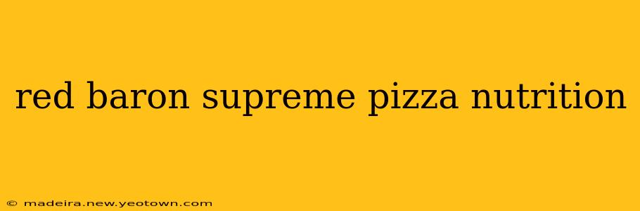 red baron supreme pizza nutrition