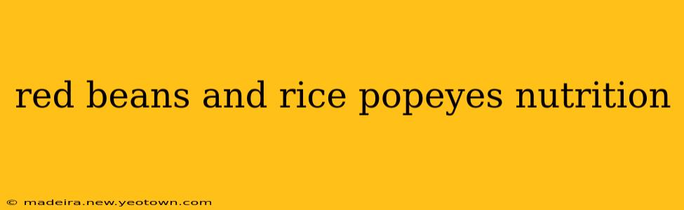 red beans and rice popeyes nutrition