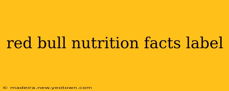 red bull nutrition facts label