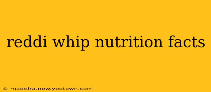 reddi whip nutrition facts