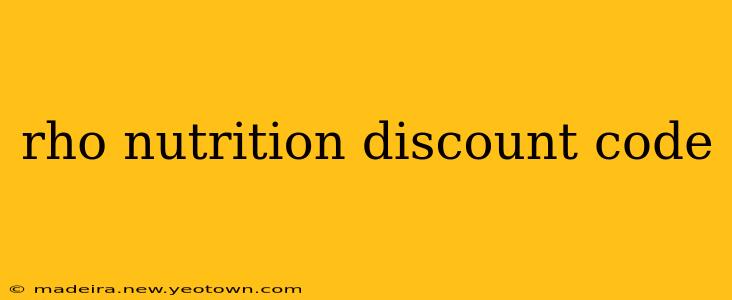 rho nutrition discount code