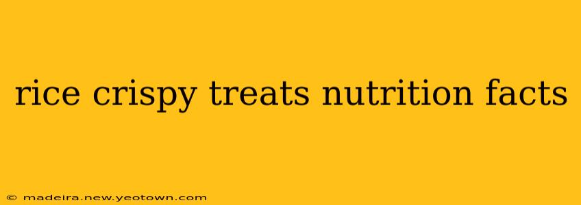 rice crispy treats nutrition facts