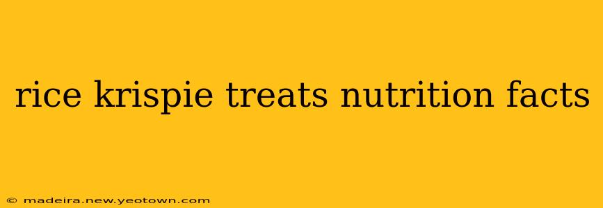 rice krispie treats nutrition facts