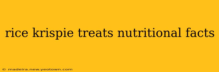 rice krispie treats nutritional facts