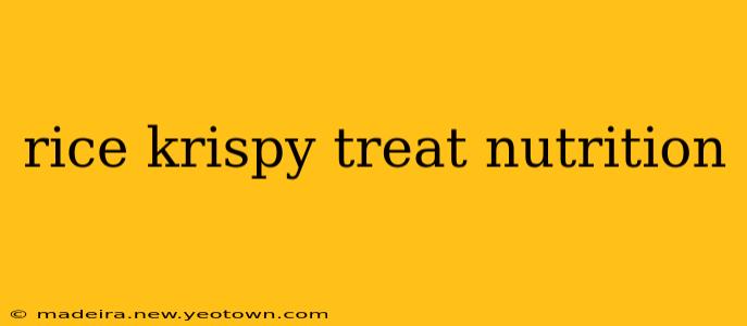 rice krispy treat nutrition