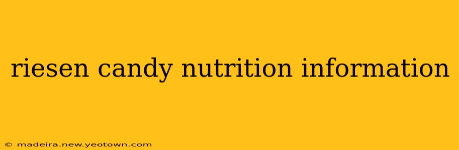 riesen candy nutrition information