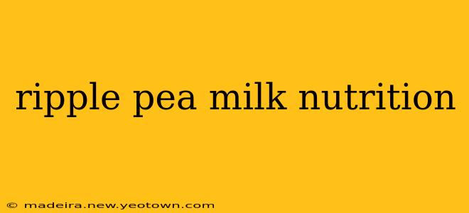 ripple pea milk nutrition