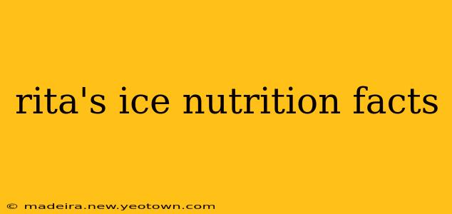 rita's ice nutrition facts
