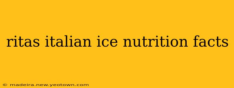 ritas italian ice nutrition facts