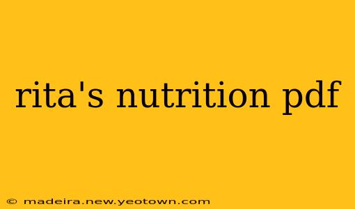 rita's nutrition pdf