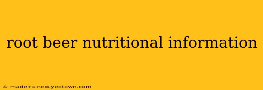 root beer nutritional information