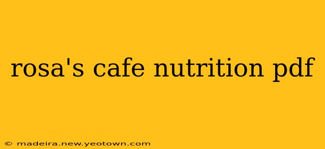 rosa's cafe nutrition pdf