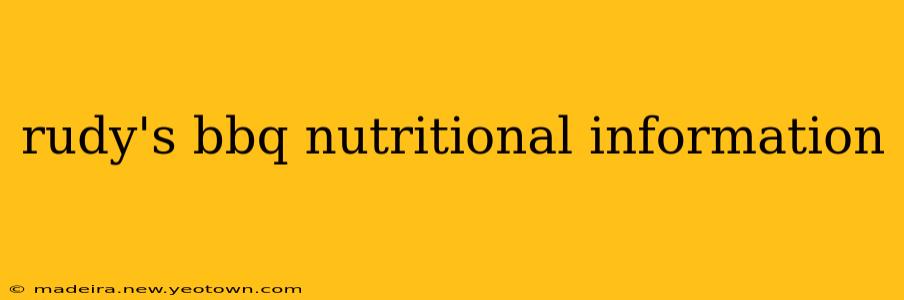 rudy's bbq nutritional information