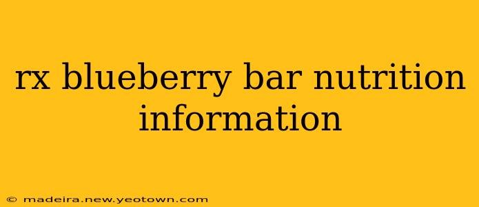 rx blueberry bar nutrition information