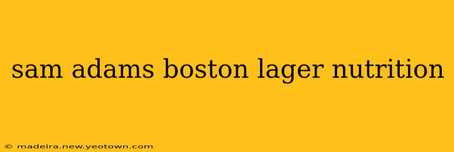 sam adams boston lager nutrition