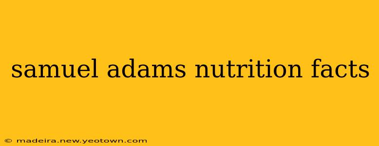 samuel adams nutrition facts