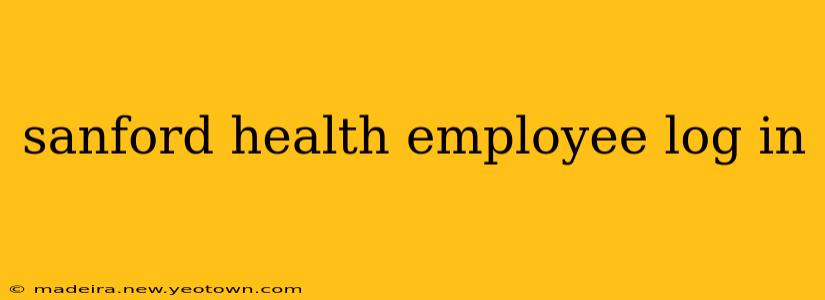 sanford health employee log in