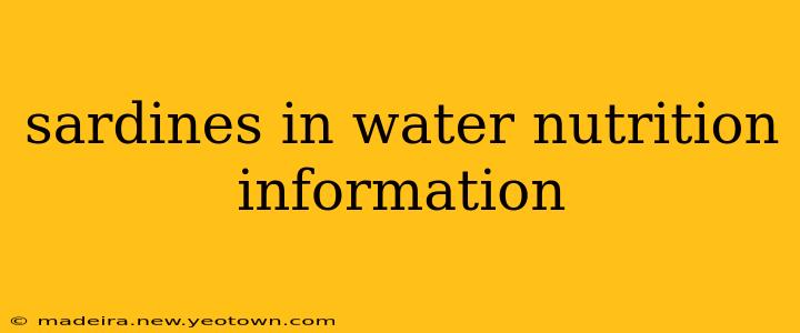 sardines in water nutrition information