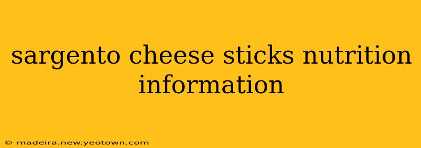 sargento cheese sticks nutrition information