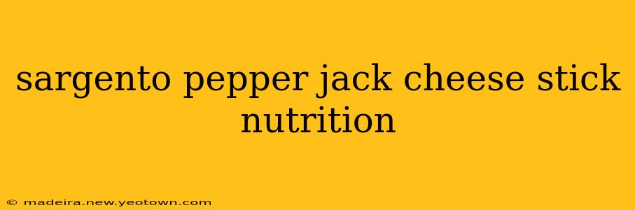 sargento pepper jack cheese stick nutrition