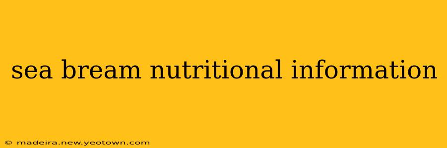 sea bream nutritional information