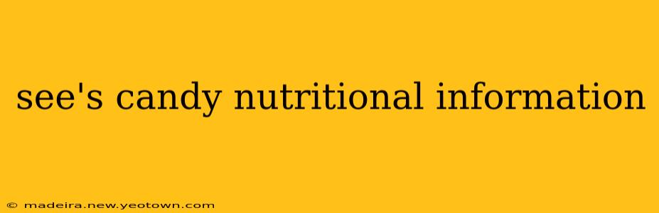 see's candy nutritional information