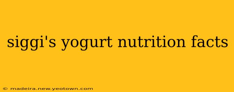siggi's yogurt nutrition facts